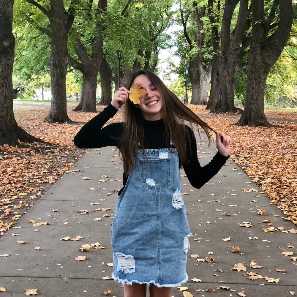 iHeartRaves Cello Denim Overall Dress